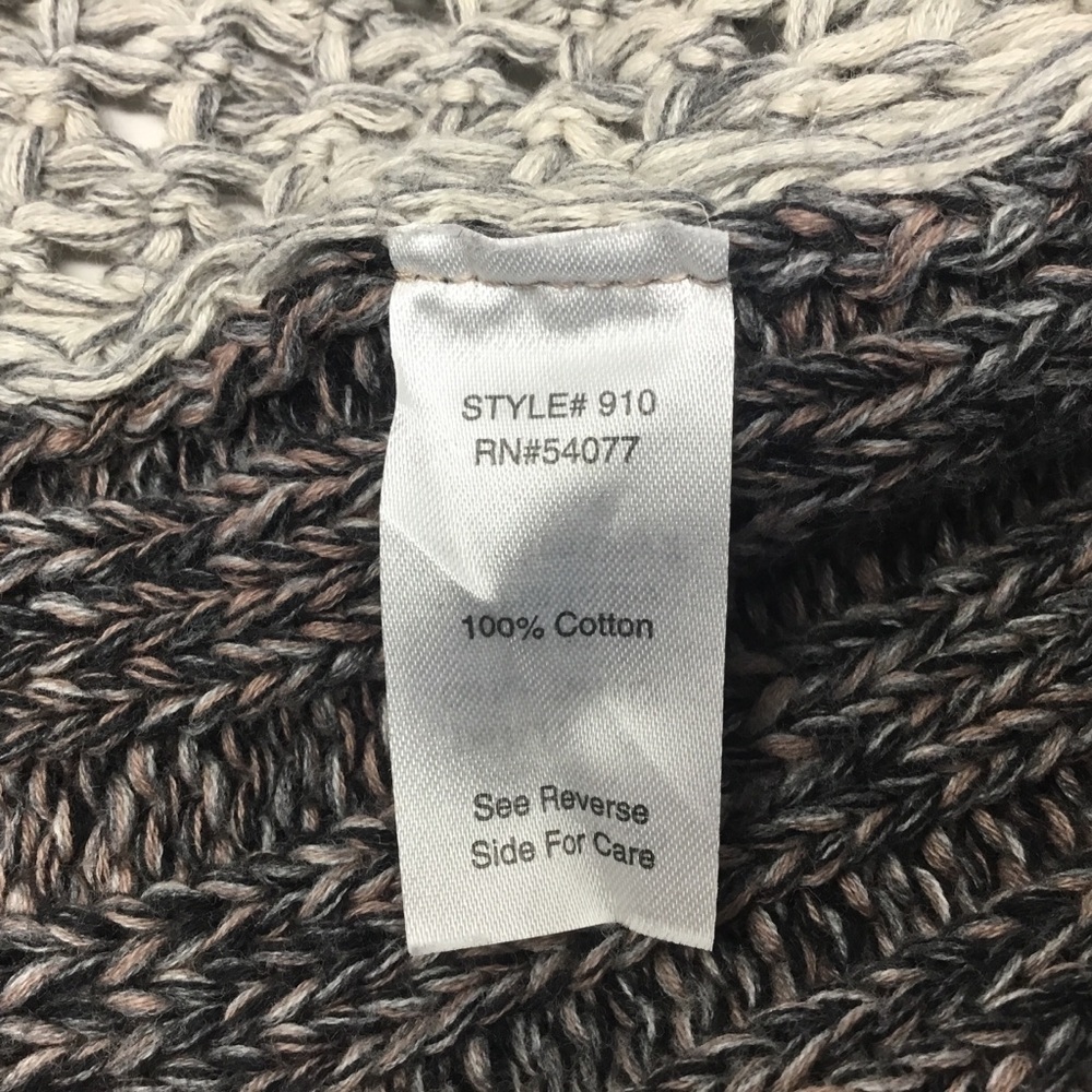 Cabi Shadow Circle Open Front Chunky Open Knit Co… - image 7